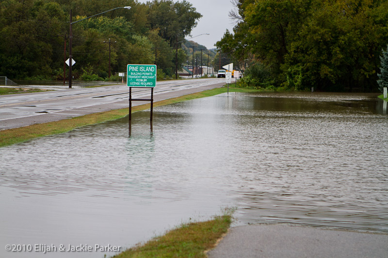 Flooding in Pine Island, MN